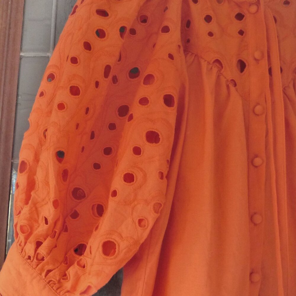 ANTHROPOLOGIE CHANTAL EYELET BLOUSE XS - Picture 5 of 14